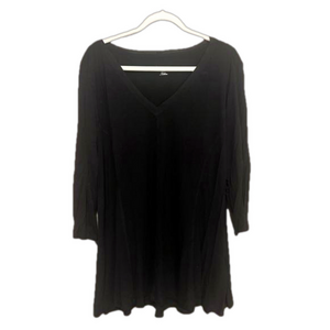Lane Bryant Black Tunic Flowy Top 22/24